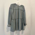 Pink Lily Boutique Sage Green Long Sleeve Ruffle Dress Size XS (M/L fit) Photo 2