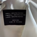 Colebrook navy blue and off white striped zip up puffer vest with pockets S Photo 9