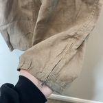 Eileen Fisher Brown 100% Linen Zipper Detail Cropped Pants Size Large Photo 4