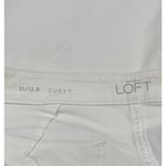 Loft Curvy High Waist Sandal Flare Off White Jeans 31/12 Petite Buttons Nautical Photo 6