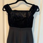AQ/AQ Black Velvet Francesca Midi Dress | Size 0 Photo 4
