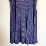 Doe & Rae  Geometric Blue Sleeveless Fit & Flare Knee Length Dress - Size: 3X Photo 4