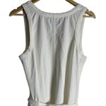 La Ligne Andie Belted White Sleeveless Scoop Neck Cotton Midi Dress Size XL Photo 12