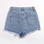 SheIn Star Studded Ripped Raw Hem Denim Shorts Size M/6 Photo 2