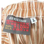 Big Bud Press Western Bell Bottom Pants Women’s Large Striped Retro Cotton Orange Photo 9
