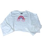 PacSun 🎄 Rainbow Smiles Cropped Sweatshirt Photo 1