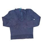 O'Neill y2k o’neill gray zip up hoodie with blue polka dot draw strings Photo 3