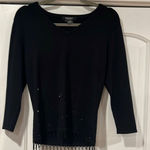 Karen Kane ‎ Black Embellished 3/4 Sleeve Blouse Photo 0