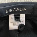 Escada Wool Flat Front Trousers Slim Straight 36 S 6 Black Photo 5