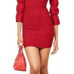 Reformation  Red Jacinta Linen Blend Bodycon‎ Smocked Mini Dress Medium Photo 0