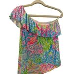 Lilly Pulitzer  One Shoulder Ruffle Neveah Top // Size Small Photo 2