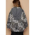 POL  Black Multi Hooded Patchwork Jacket Photo 2