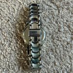 Geneva women’s vintage two tone silver/rose gold and green‎ bracelet watch OS Silver Photo 6