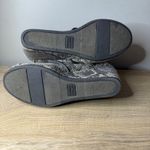 Toms  Desert Wedge Booties Womens 8 Grey Python Animal Print Lace Up Ankle Boots Photo 6