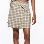 ZARA Tweed Plaid Cutout Dress w/ Ball Knot Buttons V-Neckline Photo 0