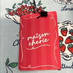 Whimsical Fruit Canvas Tote in Baby Blue w/Navy Handles ππππ Photo 4