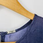 Chan Luu Silk Blend Baby Doll Top in Dark Blue Size M Photo 6