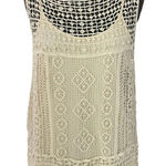 Ralph Lauren Lauren Ralph LRL Crochet Cami Tank Top Fringe Beachy Boho Ivory Women's Size XL Photo 0