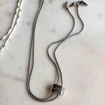 Kent and King Adjustable White and Silver Beaded and Jeweled Necklace Photo 3