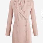 EXPRESS Double Breasted Padded Shoulder Mini Blazer Dress Photo 4