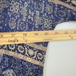 Lucky Brand  Midi Dress Women's Small‎ Blue Beige Floral V-Neck Long Sleeve Boho Photo 6