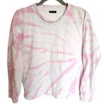 Splendid Pink White Tie Dye Crewneck Relaxed Fit Casual Sweatshirt Size Small Photo 0