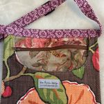 VAN RYZIN DESIGN FLORAL DESIGN CROSSBODY ADJUSTABLE STRAPS ONE POCKET ON FRONT Tan Photo 3