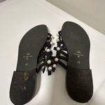 Elina Linardaki Dune Pearl Embellished Sandals Black Size 9 US 40 EU Photo 9