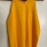 Tank Top Yellow Embellished Cut Out Tank Top Size M Photo 1