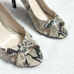 Cole Haan  Jacinda Python Snake Print Peep Toe Pumps Size 8.5 Photo 4