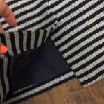 J.Crew Wool Blend Striped Tweed Navy/White Pencil Skirt Photo 4