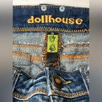 Dollhouse Vintage Denim Skirt Juniors Size 9 Y2K Mini Rhinestone Pockets Stretch Photo 11