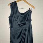 Baltic Born NEW  Celia One Shoulder Midi Dress Midnight Size XL Bridal Satin Photo 3