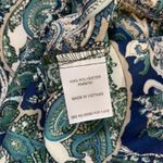 Roz & Ali  Paisley Blouse Tie Front Long Sleeve Button Down Top 3X‎ Office Church Photo 7