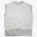 AGOLDE Simone Sleeveless Sweatshirt Gray Cream Fleece Lined Vest Size Medium Photo 0