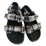 A New Day Black Tweed Sling Back Sandals 6.5 Black Photo 0
