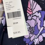 Lane Bryant Floral Stripe Swing Tee Top Size 22/24 New Mixed Print Casual Cute Photo 2