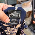 Angie  womens floral strapless ruffle rompers blue M Photo 5