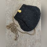 Vintage 90s Rare Elegant Black Beaded Evening Bag Photo 10