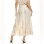 Lafayette 148 Ambria Silk Blend Floral Intarsia Creme Fraiche Maxi Skirt 4 NWT Photo 1