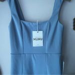 Show Me Your Mumu  Eden Midi Dress‎ Steel Blue Stretch Women’s SIZE SMALL Photo 4