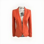Trouvé Women’s Draped Collar Blazer Jacket Coral Open Front Structured SZ XS Photo 2