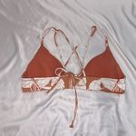 Roxy Printed Beach Classics Terra Cotta Tiki Flying Flowers Scoop Bikini Top - L Photo 6