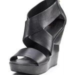 Diane Von Furstenberg  Opal Black Wedge Womens Sandals Size 8.5 Like New Cond. Photo 2