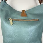 Valentina Women’s Green Leather Handbag with Brown Handles – Made in Italy Photo 3