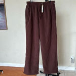 SKIMS  Fleece‎ Lounge Pant Size M  Cocoa AP-LPT-2171 Photo 2
