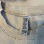 Handmade Unique One of a Kind Flannel Sleeve Love Your Neighbor Cream Sweatshirt M L Photo 5