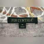 For Cynthia  100% Wool Boho Sweater Coat Womens Gray Art Unlined Full Zip; size M Photo 3