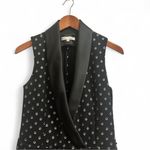 Alexis black Fred Starlight Silk-Blend Tuxedo Romper M Photo 5