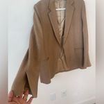 Toteme Brown Herringbone long sleeve wool blend wide lapel Blazer jacket 38 Tan Size undefined Photo 10